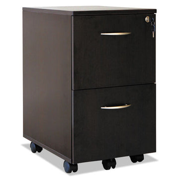 Alera® Alera Valencia Series Mobile Pedestal, Left Or Right, 2 Legal-letter-size File Drawers, Modern Walnut, 15.38" X 20" X 26.63" freeshipping - TVN Wholesale